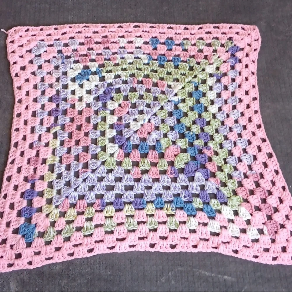 Unicorn Mermaid Inspired, Handmade Crochet 3 Pcs Mini Throw Afghan Decor Set